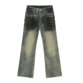 Hearujoy High Street Male Jeans Vintage Contrast Color Washing Pockets Straight Menwear Wide Leg Men's Denim Pants New 2024 9C6513